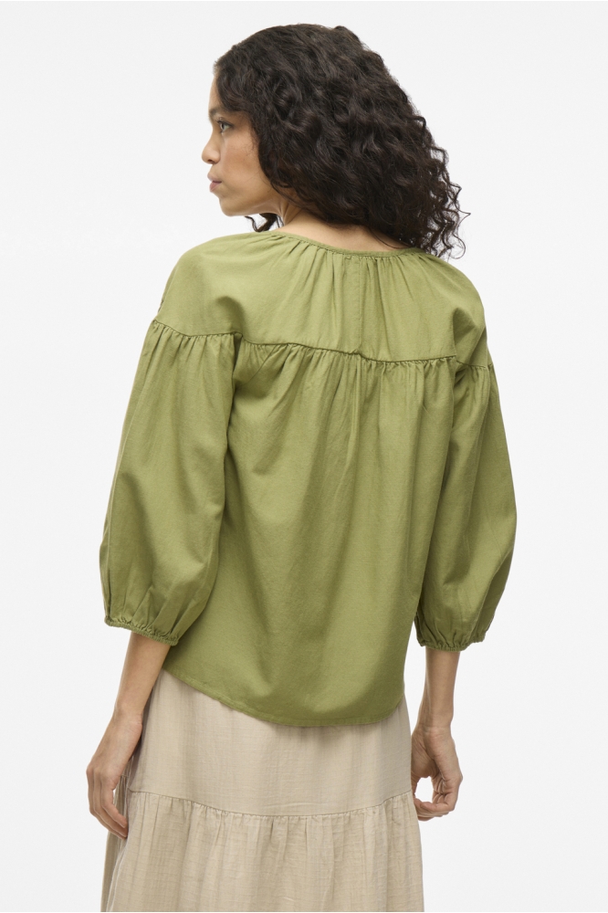 VIPRISILLA V-NECK 3/4 TOP 14104795 SAGE